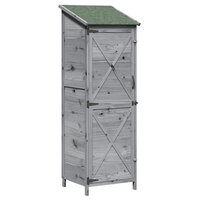 Tuinschuur Grijs 59,5 x 56 x 176,5 cm Bewerkt hout 2