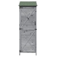 Tuinschuur Grijs 59,5 x 56 x 176,5 cm Bewerkt hout 5