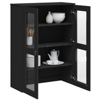 Opzetkast VIKEN bewerkt hout zwart 4