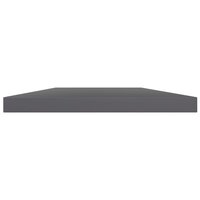 Wandschappen 4 st 60x10x1,5 cm spaanplaat hoogglans grijs 3