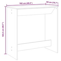 Bartafel 102x50x103,5 cm bewerkt hout gerookt eikenkleur 9