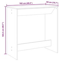 Bartafel 102x50x103,5 cm bewerkt hout oud houtkleurig 9
