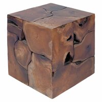 Kruk 40x40x45 cm massief teakhout bruin 2