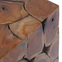 Kruk 40x40x45 cm massief teakhout bruin 6