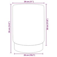 Kruk fluweel 28 x 36 cm abrikoos- en goudkleurig 4