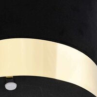 Kruk fluweel 28 x 36 cm zwart en goudkleurig 3