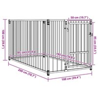 Hondenkennel voor buiten 100x200x100 cm 7