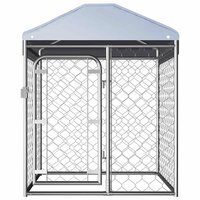 Hondenkennel voor buiten met dak 100x100x125 cm 2