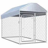 Hondenkennel voor buiten met dak 200x100x125 cm 2