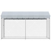 Hondenkennel voor buiten met dak 382x192x225 m 3