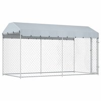 Hondenkennel voor buiten met dak 382x192x225 m 5