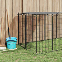 Hondenkennel 330x110x110 cm staal zwart 3
