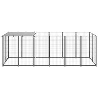 Hondenkennel 330x110x110 cm staal zwart 4