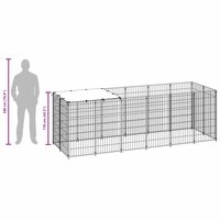 Hondenkennel 330x110x110 cm staal zwart 9