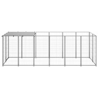 Hondenkennel 330x110x110 cm staal zilverkleurig 4