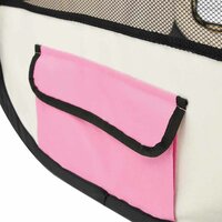 Hondenren inklapbaar met draagtas 90x90x58 cm roze 6
