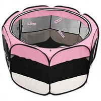 Hondenren inklapbaar met draagtas 145x145x61 cm roze 11