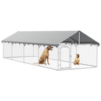 Hondenkennel voor buiten met dak 600x200x150 cm 5