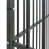 Hondenkennel 4 panelen gepoedercoat staal zwart 8
