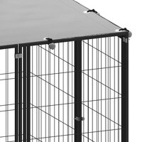 Hondenkennel 4,84 m&sup2; staal zwart 7