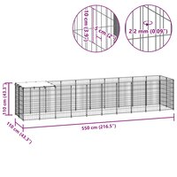 Hondenkennel 6,05 m&sup2; staal zwart 8