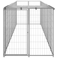 Hondenkennel 6,05 m&sup2; staal zilverkleurig 5