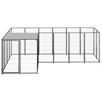 Hondenkennel 4,84 m&sup2; staal zwart 3