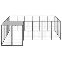 Hondenkennel 8,47 m&sup2; staal zwart 3