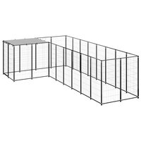 Hondenkennel 6,05 m&sup2; staal zwart 2