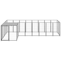 Hondenkennel 6,05 m&sup2; staal zwart 3