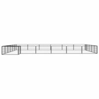 Hondenkennel 24 panelen 100x50 cm gepoedercoat staal zwart 3