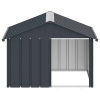 Hondenhok 116,5x103x81,5 cm gegalvaniseerd staal antracietkleur 5