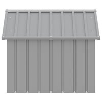 Hondenhok 116,5x103x81,5 cm gegalvaniseerd staal grijs 6