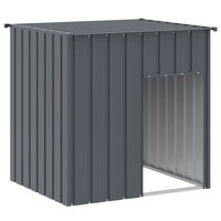 Hondenhok met dak antraciet 110x103x109 cm gegalvaniseerd staal 2