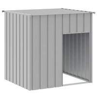 Hondenhok met dak lichtgrijs 110x103x109 cm gegalvaniseerd staal 2