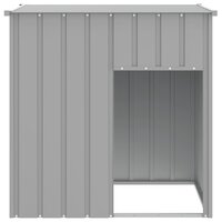 Hondenhok met dak lichtgrijs 110x103x109 cm gegalvaniseerd staal 3