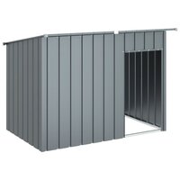 Hondenhok met dak 153x91x110 cm staal antracietkleurig 2