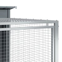 Hondenhok met ren antraciet 197x194x110 cm gegalvaniseerd staal 8