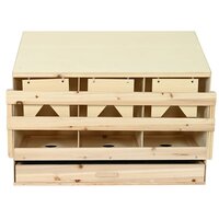 Kippenlegkast 3 compartimenten 93x40x65 cm massief grenenhout 5