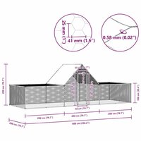 Kippenren 6x2x2 m gegalvaniseerd staal 9