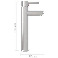 Badkamermengkraan 12x30 cm zilverkleurig 5