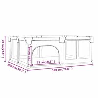 Babybox met 2 deuren oxford stof lichtblauw 9