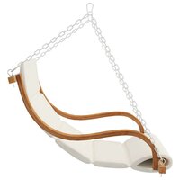 Schommelstoel zonder schommelframe met kussen gebogen hout 5