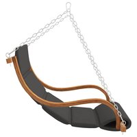Schommelstoel zonder schommelframe met kussen gebogen hout 5