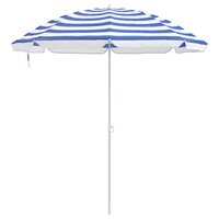 Parasol Blauw en Wit 161 x 161 x 193 cm Polyester 4