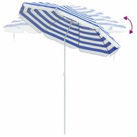 Parasol Blauw en Wit 161 x 161 x 193 cm Polyester 6