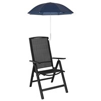 Parasol met klem 2 pcs Marineblauw &Oslash; 105 x 86 cm 170T polyester 2