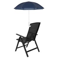 Parasol met klem 2 pcs Marineblauw &Oslash; 105 x 86 cm 170T polyester 4