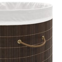 Wasmand ovaal bamboe donkerbruin  5