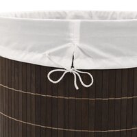 Wasmand ovaal bamboe donkerbruin  6